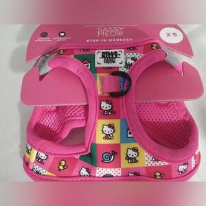 Sassy Meow Hello Kitty Colorful Squares Step-In Harness (XS)
